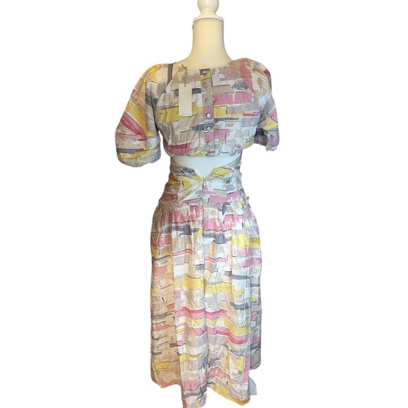 Moon River NWT Abstract Water Color Viscose Blend Dress Size XS - Picture 3 of 11